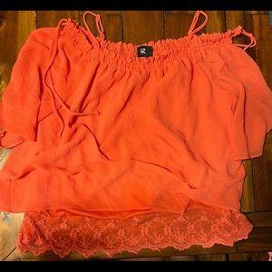 Off the shoulder cropped top